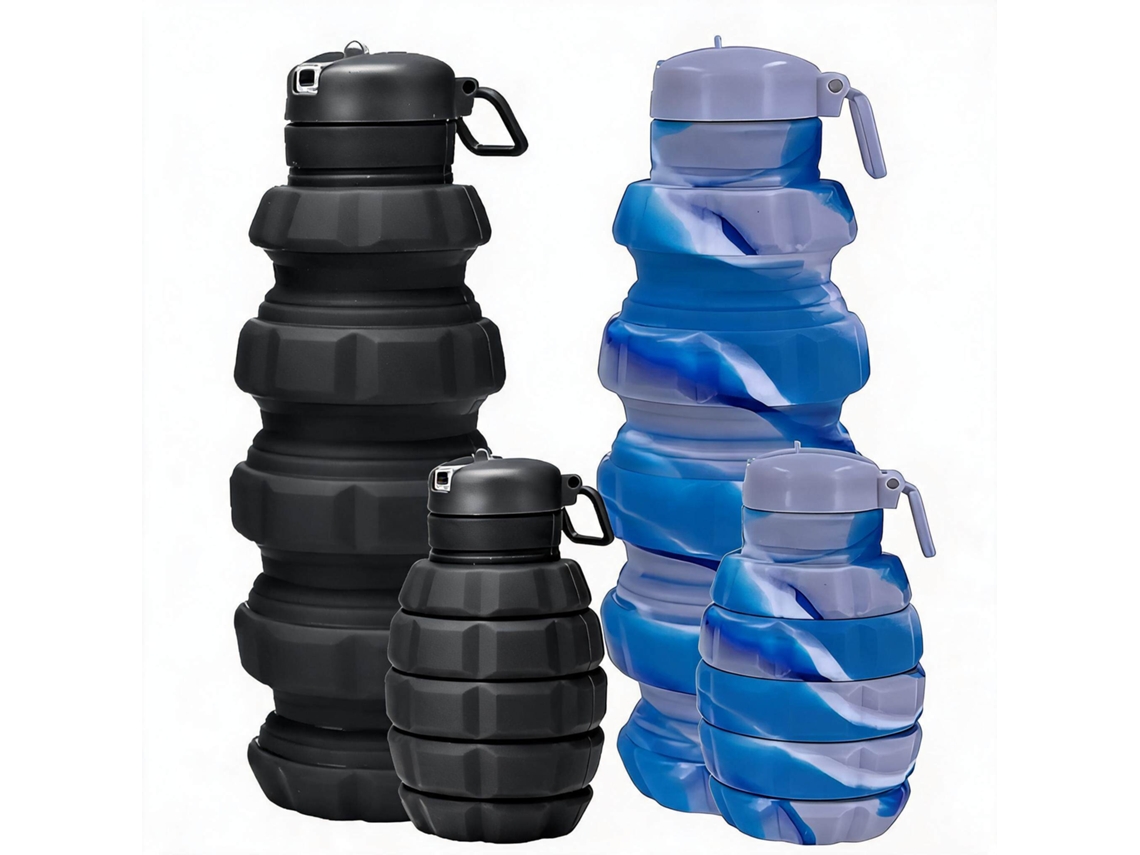 Garrafa de água dobrável, 500ml, para atividades ao ar livre, 2 unidades HENTEN HOME
