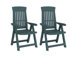 Reclining Folding Chair, Reclining Folding Chairs Vidaxl Verde Polipropileno (n/a)