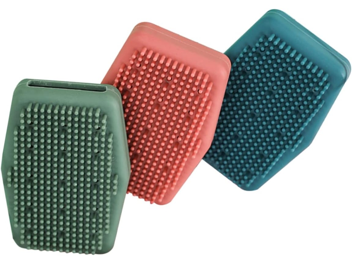 Conjunto De 3 Escovas Silicone Para Banho Vicasky, Esfoliantes Para Limpeza Profunda Do Corpo E Massagem