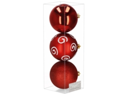 Enfeites Grandes Para Árvore De Natal, 3 Unid. Decorações Para Árvores De Natal 15 Cm, Vermelho Inquebrável