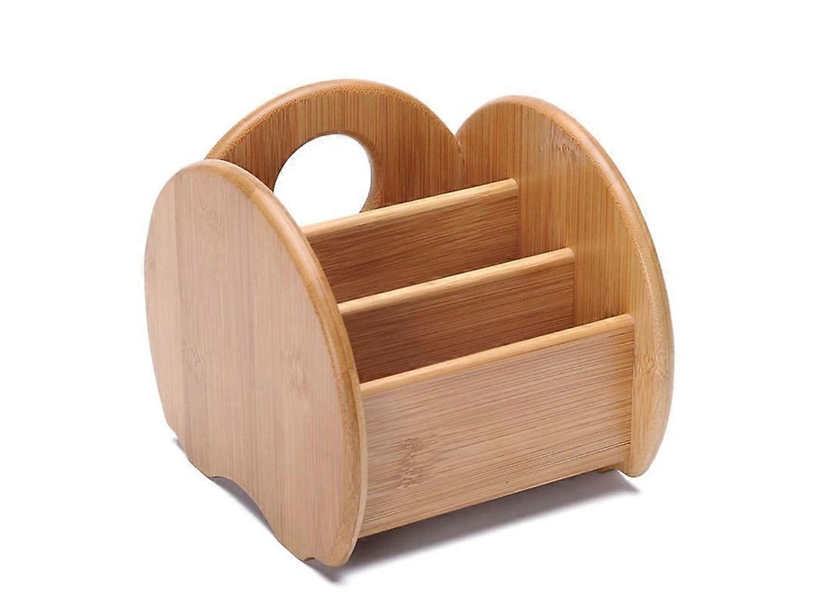 Coffee Table Remote Control Holder Collection Cosmetics Receipt Inclusion Organizer Storage Bamboo Ws