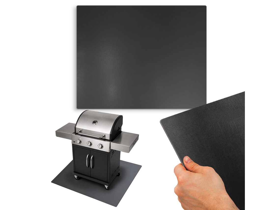 Placa Protetora De Solo Para Churrasco Espelharte, Aço Lacado De 1mm (100x80 Cm - Retângulo)