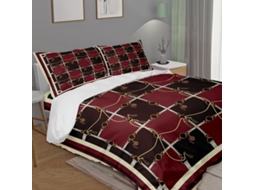 Capa de Edredom Leopardo Barro Microfibra Fronha 240x260 Cm