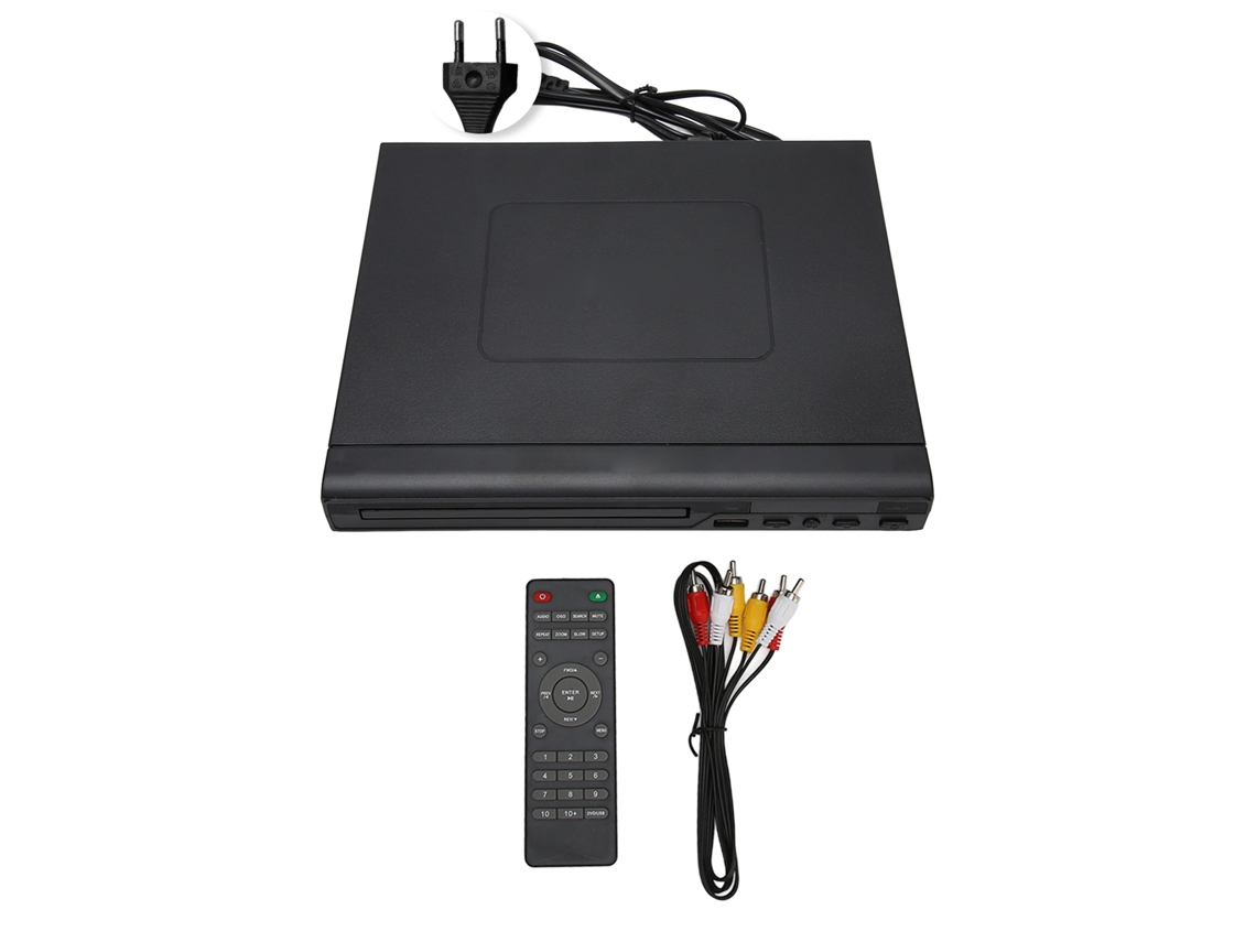 Mini Hd Dvd Player Com Interface Pal Ntsc Usb 2.0 Integrada, Controle Remoto, Cd Player Doméstico Com Cabo Rca Para Tv, Plugue Ue Aquaforge