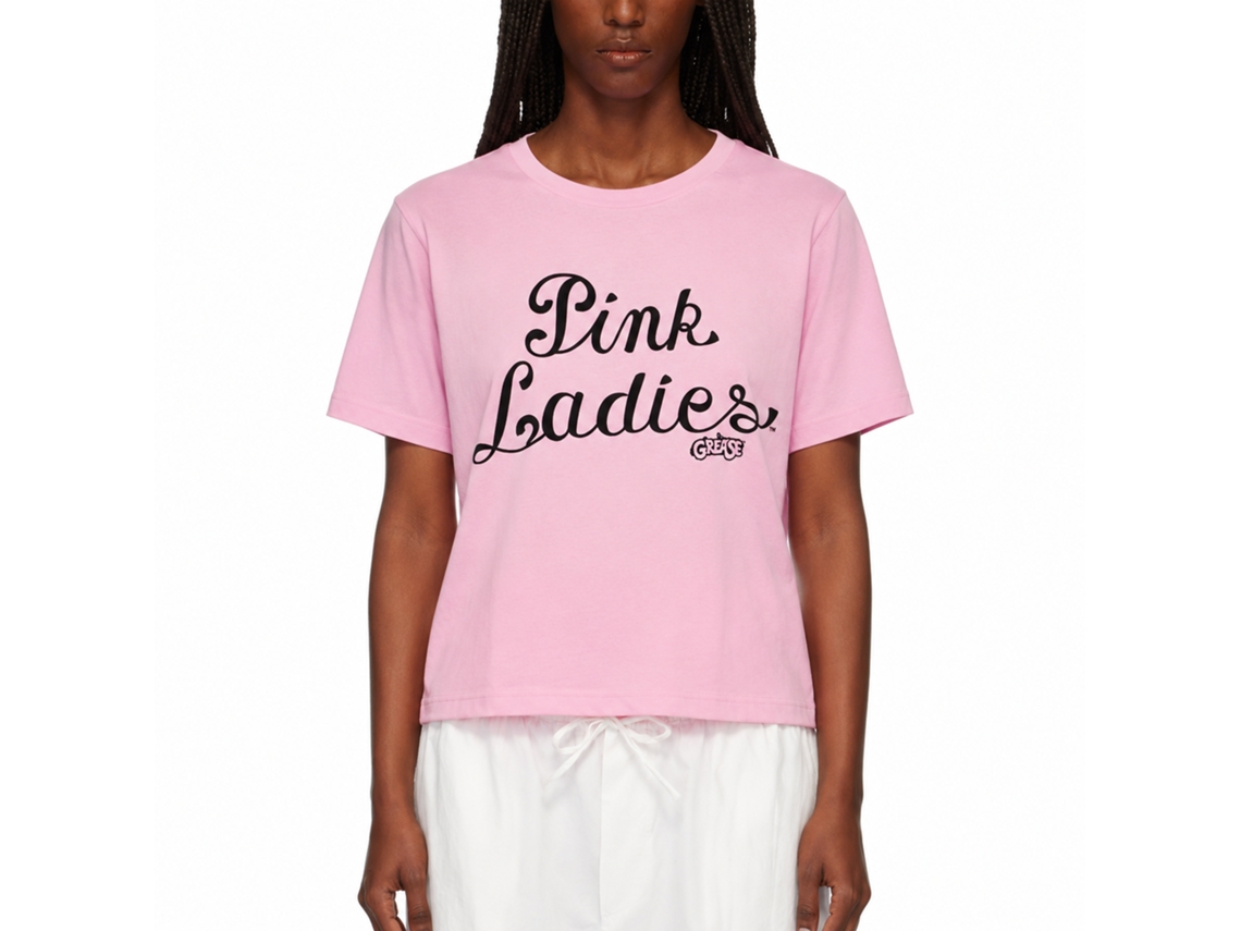Rockinstone Grease P Ladies Light Pink T-shirt Size:l