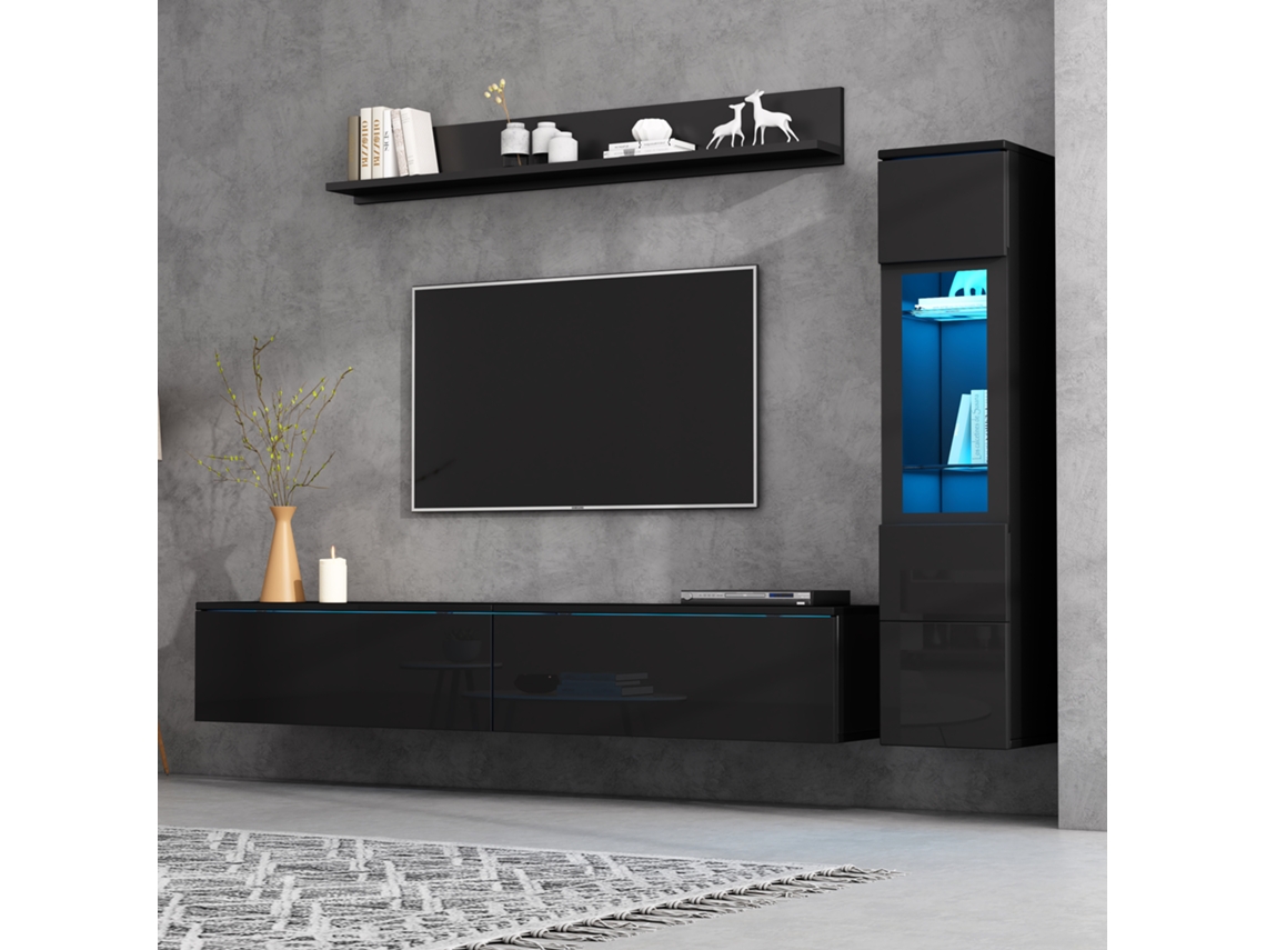Móvel 4 Portas Design Ondulado 170x40x45 Sala