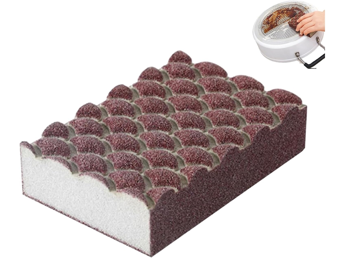 Esponja De Limpeza Para Cozinha, 10x7cm Com Design Funcional