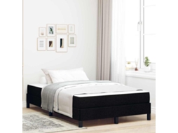 Vidaxl Cama Box Preto 120 X 190 Cm Tecido