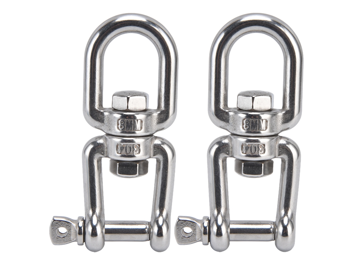 2pcs Anel Rotativo 360° Aço Inox 304 Shackle Snap Hook Desmontável Para Cadeira Balançante
