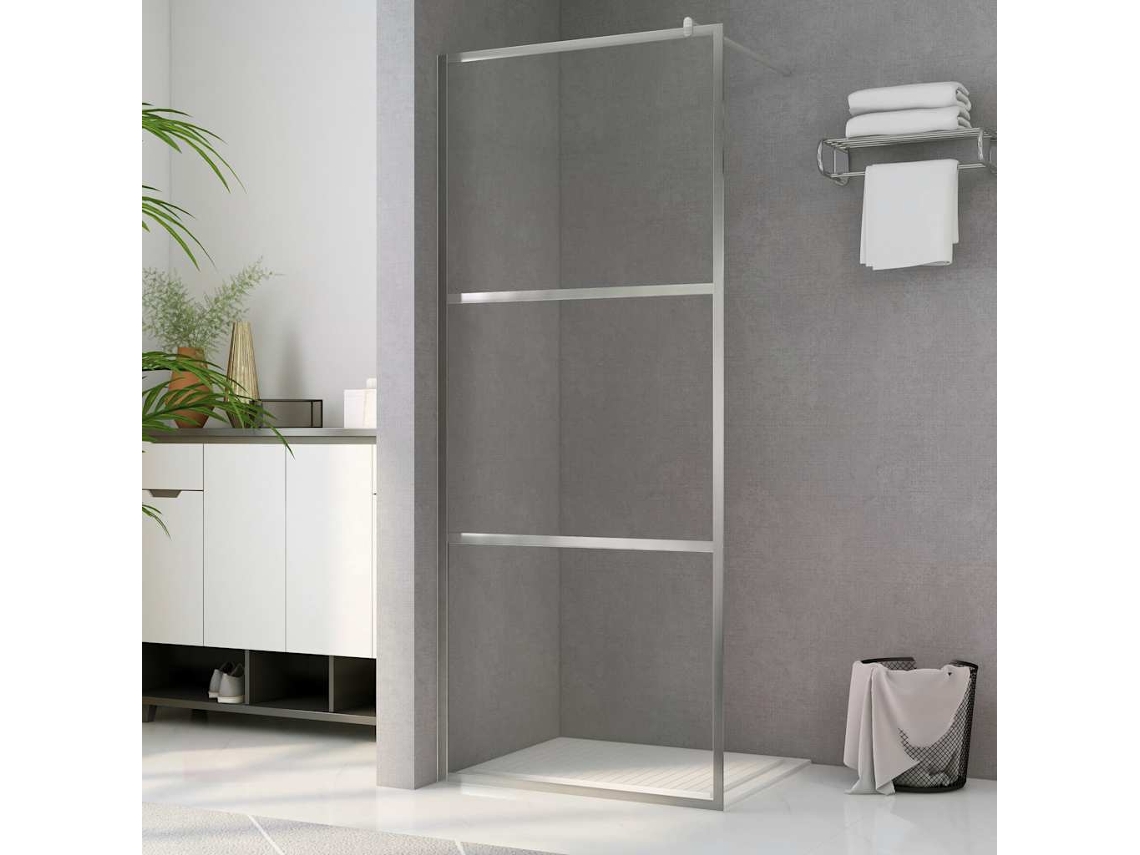 Vidaxl Divisória De Chuveiro 115x195 Cm Vidro Transparente Esg
