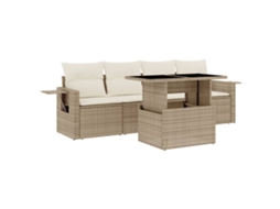 Garden Sofa Set, Garden Sofa Sets Vidaxl Bege Rattan / Vime (n/a)