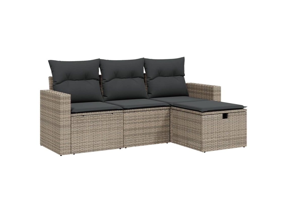 Garden Sofa Set, Garden Sofa Sets Vidaxl Cinzeto Rattan / Vime (n/a)