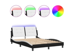 Bed Frame, Bed Frames Vidaxl Preto Couro Artificial (120 X 200 Cm)
