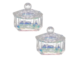 Placa De Arte Para Unhas Com Tampa Tigela De Vidro De Cristal Copo Para Arte De Unhas Em Pó Acrílico Líquido -St-09 ZMDECQNA 2 Un