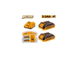 Kit 2 Baterias Carregador 2ah Ingco (fbli2001fcli2001e)