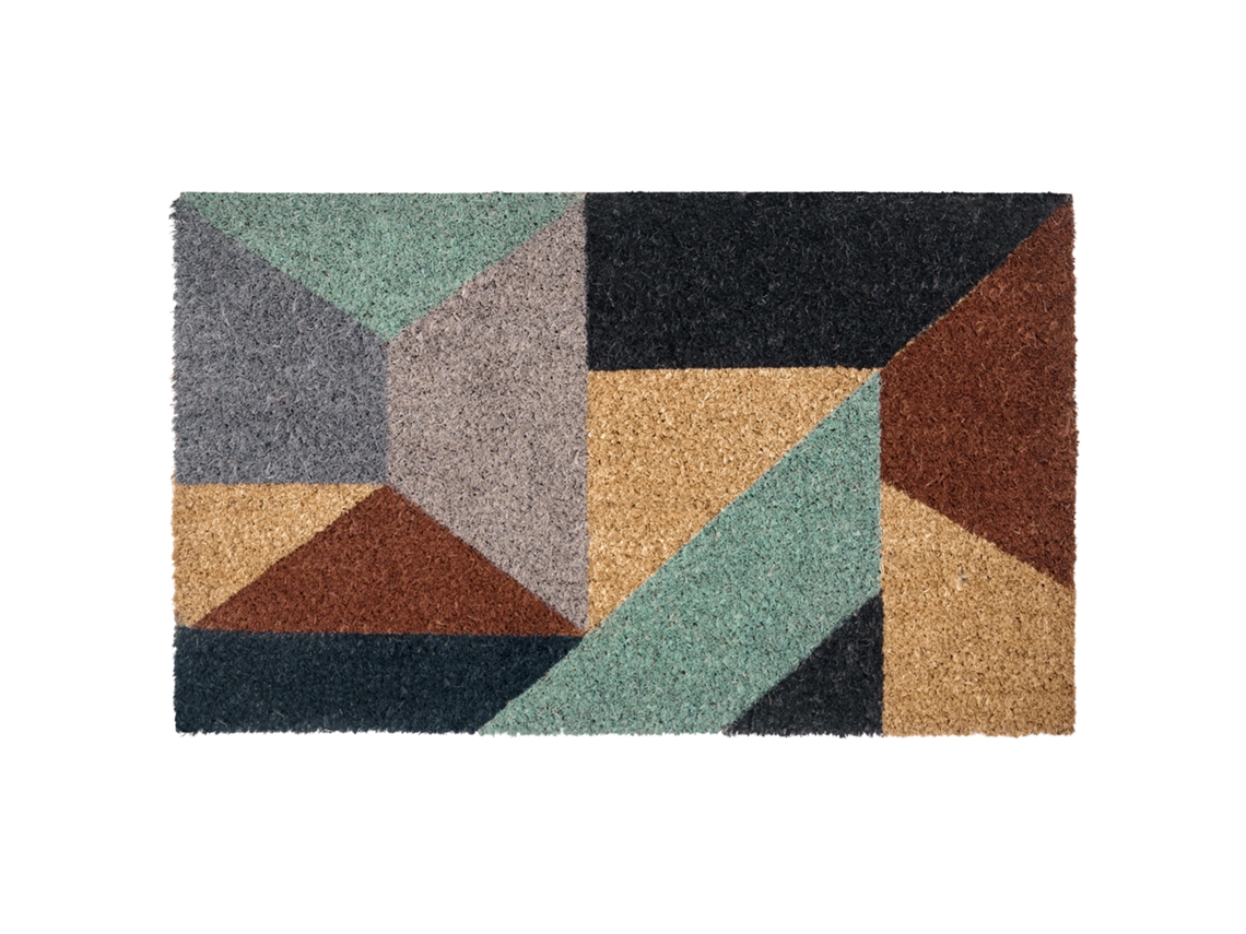 Felpudo Beliani Kipmik De Fibra De Coco Multicolor 50x80