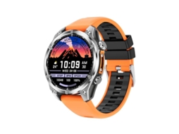 (laranja) Tela Amoled De 1,43 Polegadas, Pulseira De Silicone, Smartwatch Esportivo Com Detecção De Oxigênio No Sangue