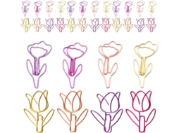 Conjunto De 80-clips Papel Em Formato Flor, Em Ferro, Organização De Arquivos Em Cadernos E Agendas, Ideal