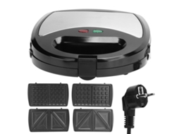 Máquina De Café 3 Em 1 E Sanduíche Waffle Laxiscreed Com Aquecimento Dupla Face 750w Plugue Ue