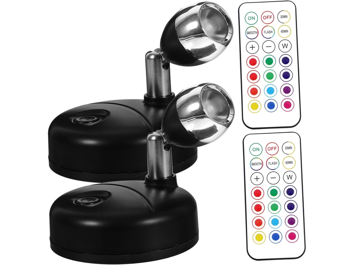 Luminária noturna com controle remoto, conjunto com 2 unidades.