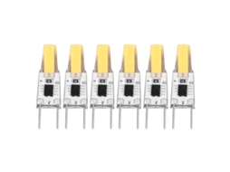 2026 6 Peças de Lâmpada Led G8 3w Cob Regulável Luz Quente 360 Graus Economia de Energia 100 130v 50000 Horas