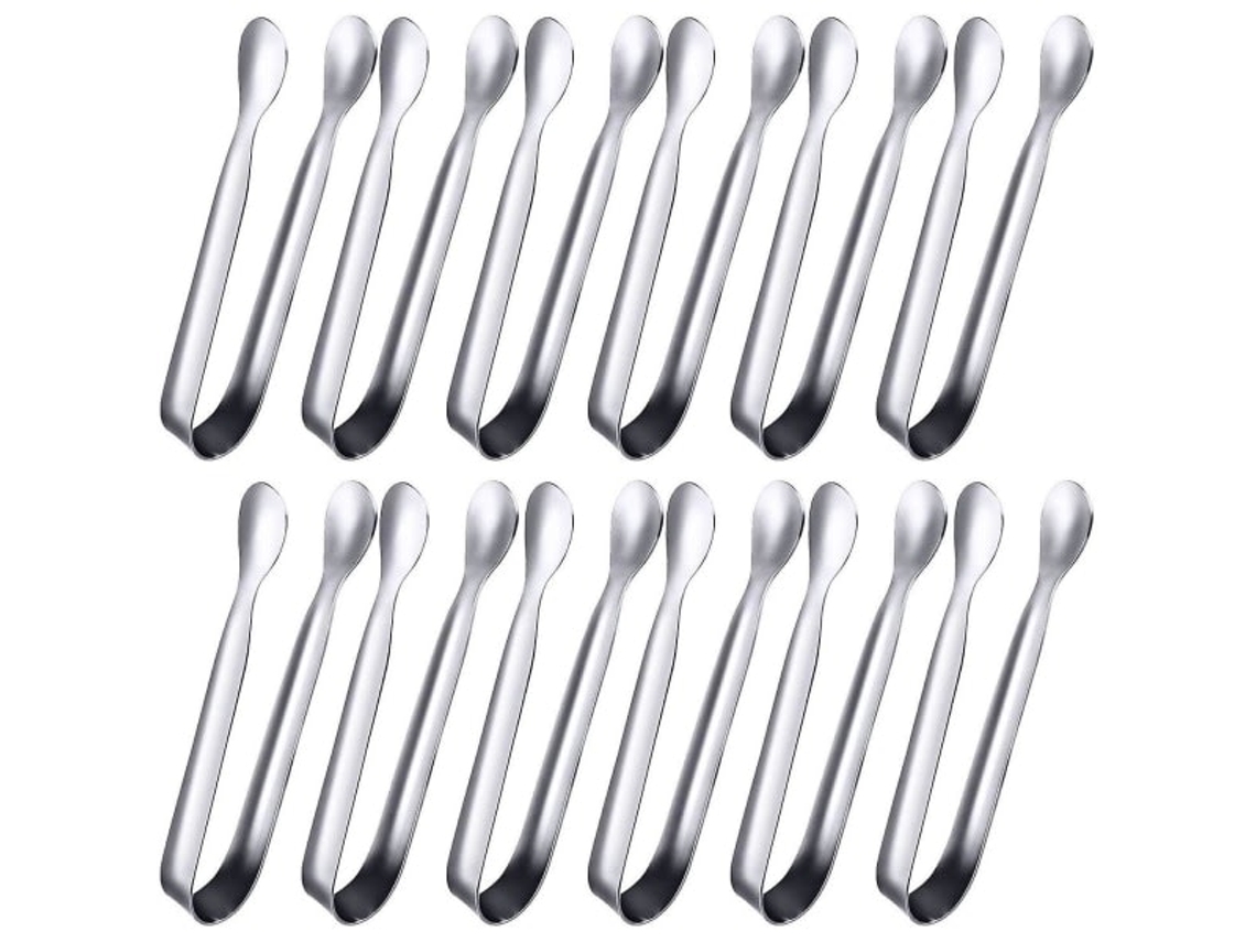 lcs Conjunto Com 12 Mini Pinças: Pinça Para Açúcar, Para Gelo, Pequena De Servir Em Aço Inoxidável