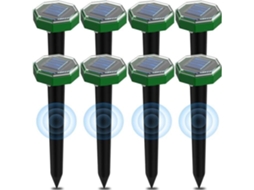 8 peças de luz solar ultrassônica repelente, luz solar ultrassônica anti-taupe com proteção IP65 à prova d'água, para uso externo ou em jardins Marsee