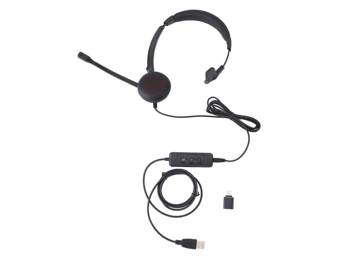 Aetheria fone de Ouvido Profissional para Atendimento Ao Cliente com Usb Usb C 3.5mm Ajuste de Volume e Mudo do Microfone