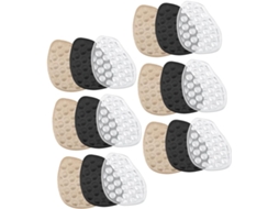 Valiclud Almofadas Antiderrapantes Para A Planta Do Pé, 9-pares, Com Gel Transparente, Pretas E Bege, Alívio Da Fadiga