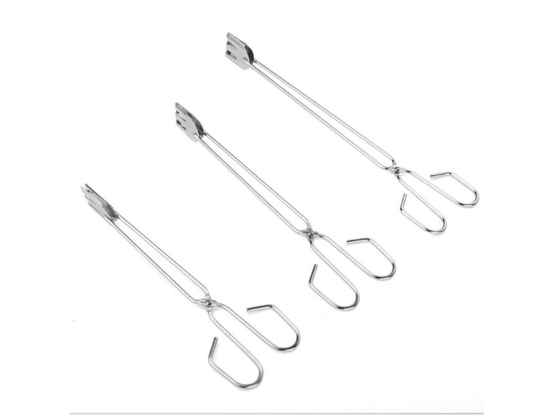 Conjunto De 3 Peças De Ferramentas Para Bbq, Em Aço Inox, Portátil Para Exterior, Para Grelha E Bbq
