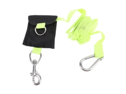 Corda De Mergulho 2.6m Nylon Com Fivela Inox Verde Fluorescente