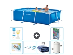 Piscina com Estrutura Retangular 260x160x65 Cm 5 peças S96 INTEX