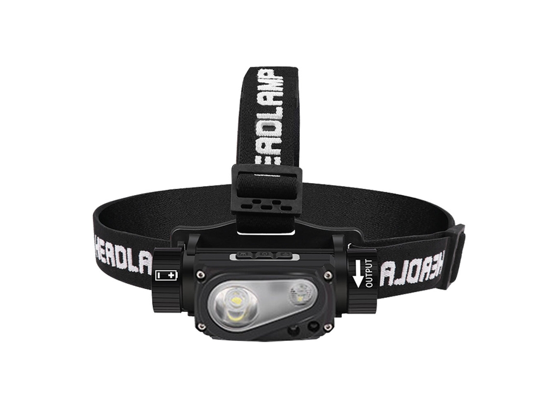 Lanterna De Cabeça Led Axhp50 Com Sensor Recarregável Via Usb E Bateria 21700 Ideal Para Camping E Pesca