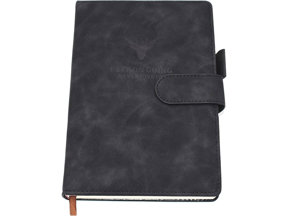 Caderno A5, 360 Páginas, Capa Dura Em Couro Sintético, Com Porta, Caneta, Para Escritório, Escola, Casa, Negócios, Escrita E Anotações
