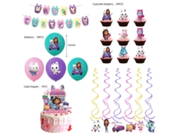 Decoração Para Festa De Aniversário De Gatos Da Gabby Dollhouse, Talheres Descartáveis, Guardanapos, Toalhas De Mesa, Copos, Balões, Acessórios Para C