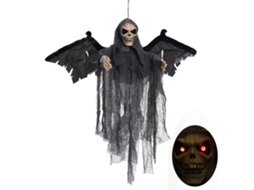 Decoração de Halloween com Morcego Pendurado, Olhos Brilhantes LAXISCREED