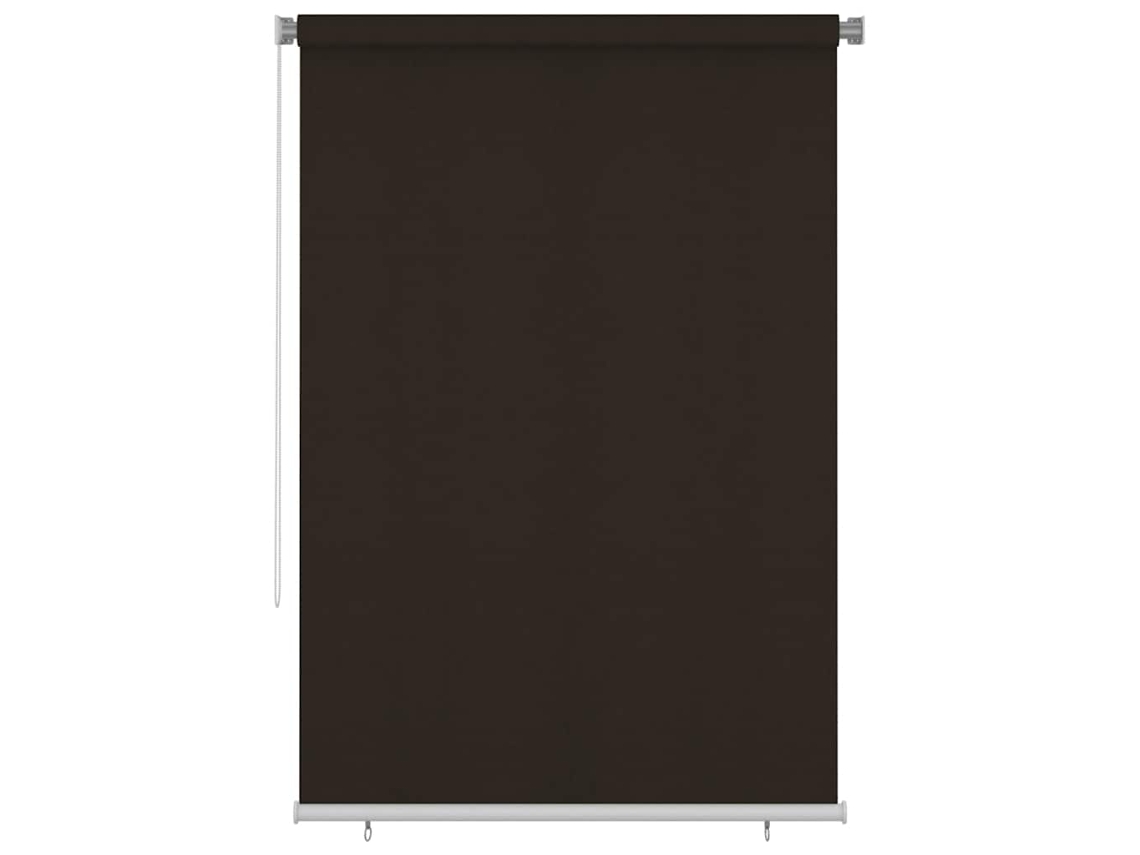 Vidaxl Estore De Rolo Para Exterior 165 Cm (l) X 230 Cm (a) Castanho Hdpe