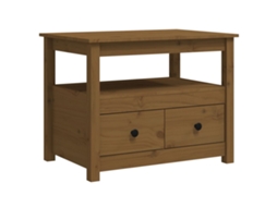 Mesa de Centro 71x49x55 Cm Pinho Maciço Castanho Mel MAISON EXCLUSIVE