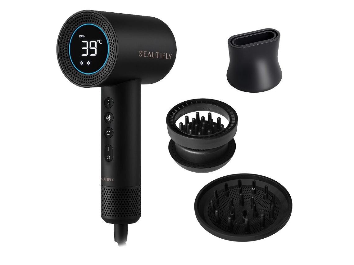 Beautifly Secador De Cabelo Iónico Mistessence, Ar Frio, Temp. Ajustável, Preto