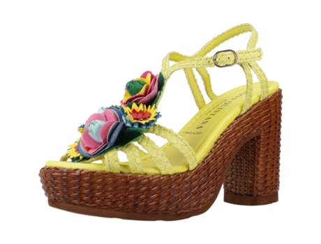 Sapatos de Mulher PONS QUINTANA Cannes Tecido Amarelo (39)