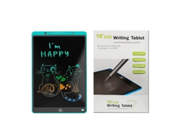 Tablet De Escrita Lcd 16 Polegadas Para Crianças Texto Colorido, Azul, Desenho Eletrônico Ecológico Aquaforge
