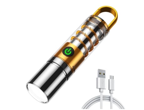 Lanternas Led Recarregáveis Alimentadas Por Bateria Usb C Lanterna Brilhante De Alta Potência 6 Modos Lanterna Tática Poderosa Para Pass