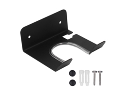 Suporte De Secador De Cabelo Aço Inox Banheiro Preto