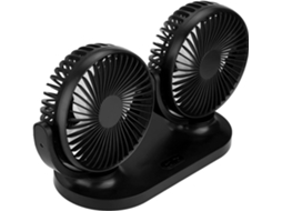 Ventilador De Carro Akozon Dual Head Usb 12v, Preto, Ventilador Portátil Automático Com 3 Velocidades De Resfriamento