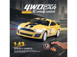 Carro de Corrida Rc Wltoys K4308 Rtr 1/43 2.4g 4wd Mini Drift Giroscópio Autoestabilização Luz Led Controle Alta Velocidade Pista Modelo Meninos MDUG