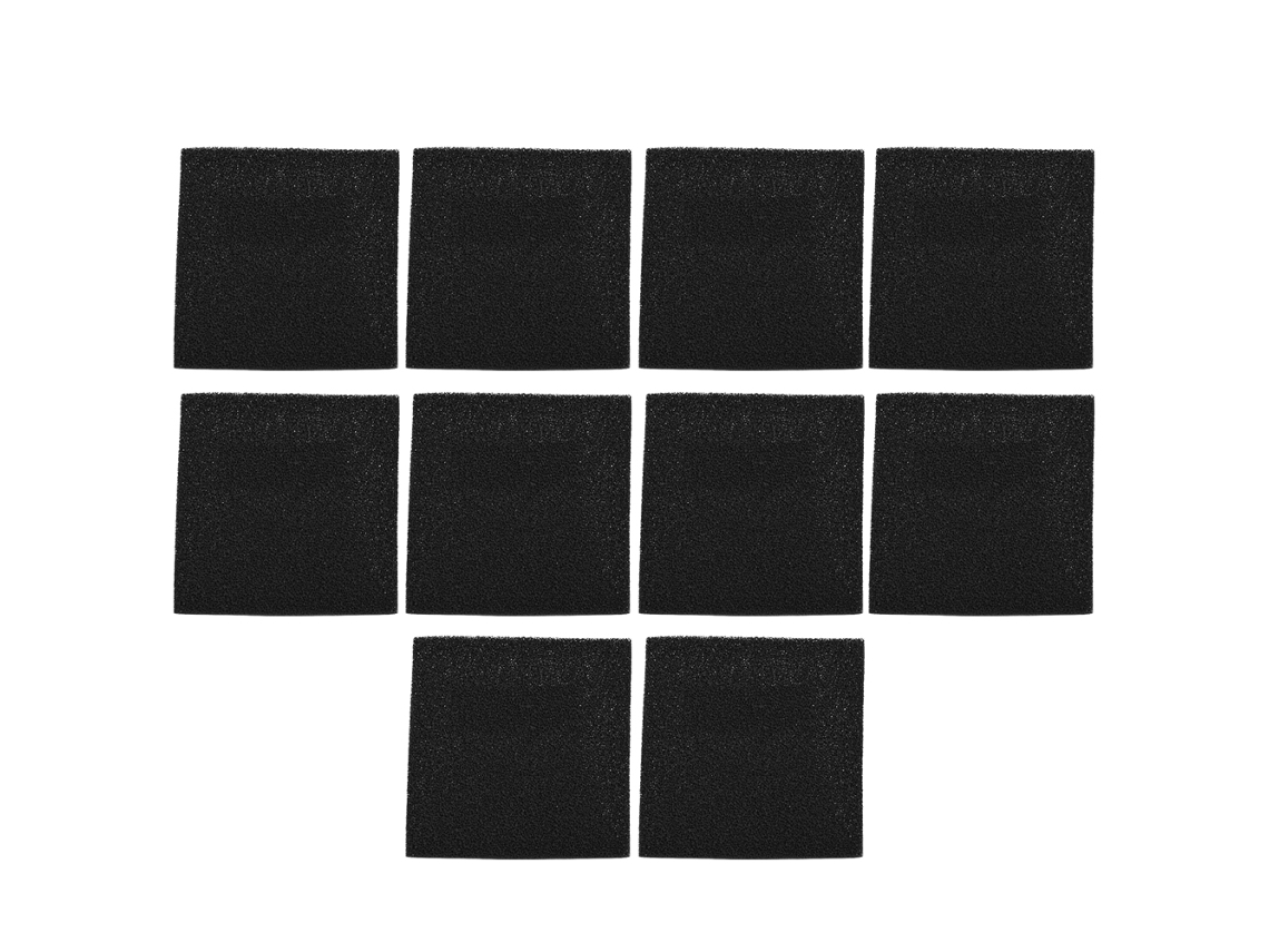 Conjunto de 10 filtros de carvão ativado de 13 cm x 13 cm para absorvedores de fumos e extratores de fumos de soldagem.