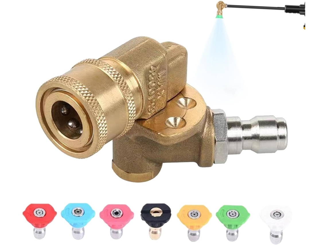 Conector Rápido para Lavadoras de Alta Pressão, Acessórios Giratórios com 7 Padrões de Jato, Acessórios para Lavadoras CHABERLU