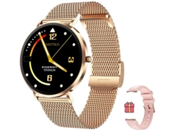 Smartwatch Ultrafino Aço T8pro 1.32 Amoled Com Ouro Rosa Health Resources Bestvite