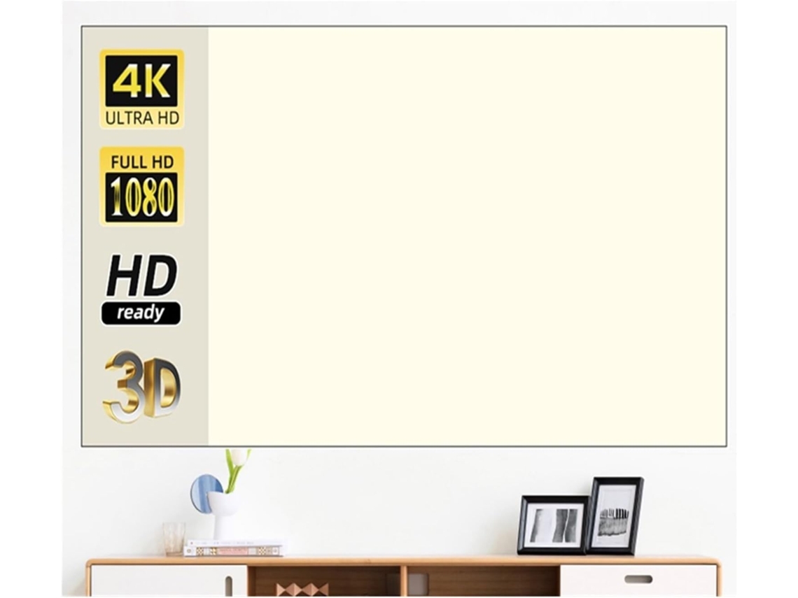 Tela de Projeção 100 Polegadas 16:9 Antirreflexo | S/MARCA