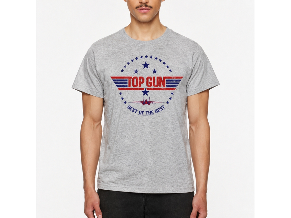 Rockinstone Top Gun Movie Best Of The Best Heather Gray Adult Shirt Size:m